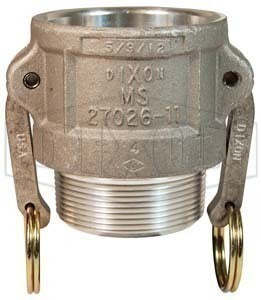 10002534-COUPLER ALUM 1.25" TYPE B X 1.25" MNPT 125PSI DIXON