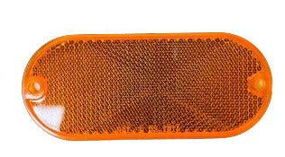 10004373-REFLECTOR SELF ADHESIVE/SCREW MNT AMBER OVAL 2" X 4" SAEA70 TRUCKLITE