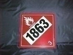 10005025-PLACARD INSERT 1863 CLASS 3 RIGID PLASTIC AVIATION FUEL 10.75" X 10.75"