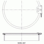 10016962-MANHOLE COVER INSPECTION 20" ZINC PLATED BUNA GASKET C/W HARDWARE BETTS