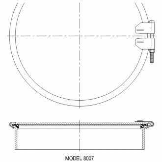 10016962-MANHOLE COVER INSPECTION 20" ZINC PLATED BUNA GASKET C/W HARDWARE BETTS