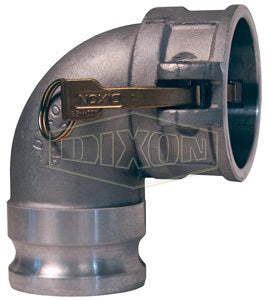 10035262-COUPLER ALUM ADAPTOR X COUPLER TYPE DA 90DEG 3" X 3" 125PSI DIXON