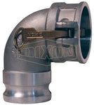 10035262-COUPLER ALUM ADAPTOR X COUPLER TYPE DA 90DEG 3" X 3" 125PSI DIXON