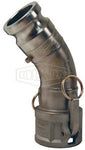 10040028-COUPLER ALUM ADAPTOR X COUPLER 45DEG 4" X 4" 100PSI DIXON
