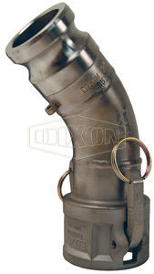 10040028-COUPLER ALUM ADAPTOR X COUPLER 45DEG 4" X 4" 100PSI DIXON